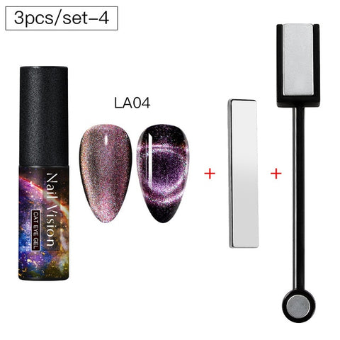 9D Chameleon Magnetic Cat Eye Gel Nail Polish Long Lasting Shining Laser Cat Eye Soak Off UV LED Nail Art Gel Varnish Lacquer