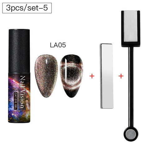 9D Chameleon Magnetic Cat Eye Gel Nail Polish Long Lasting Shining Laser Cat Eye Soak Off UV LED Nail Art Gel Varnish Lacquer