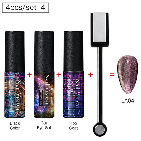 9D Chameleon Magnetic Cat Eye Gel Nail Polish Long Lasting Shining Laser Cat Eye Soak Off UV LED Nail Art Gel Varnish Lacquer