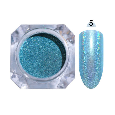 1Box Sugar Nail Powder Holographic Glitter Nail Dust Powder Laser Gradient Nail Pigment Holographic Glitter Nail Art Decoration