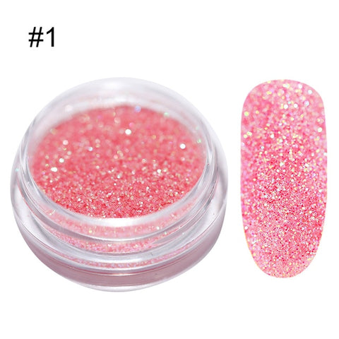 1Box Sugar Nail Powder Holographic Glitter Nail Dust Powder Laser Gradient Nail Pigment Holographic Glitter Nail Art Decoration