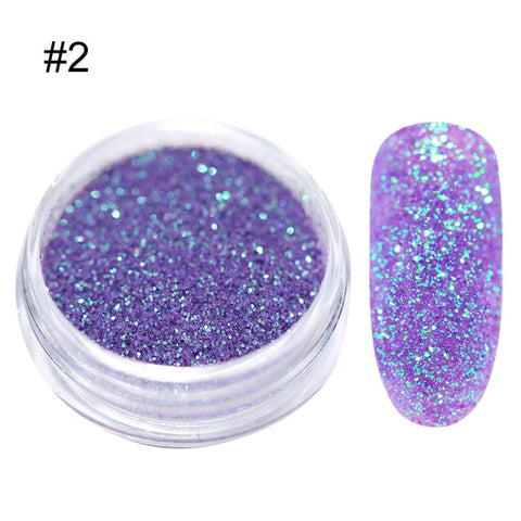 1Box Sugar Nail Powder Holographic Glitter Nail Dust Powder Laser Gradient Nail Pigment Holographic Glitter Nail Art Decoration