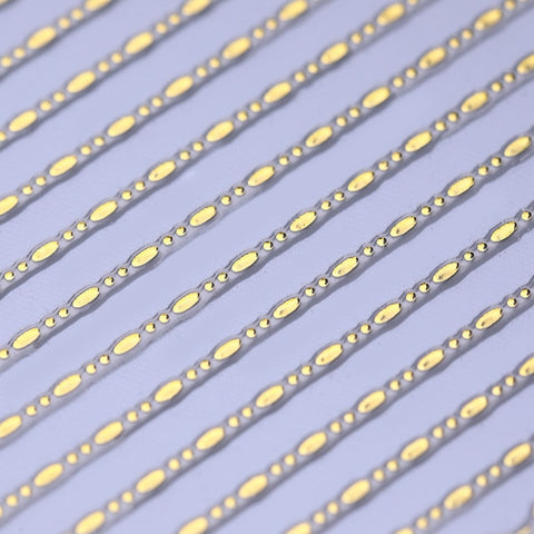 Gold 3D Nail Sticker Curve Stripe Lines Nails Stickers Gradient Adhesive Striping Tape Nail Foil Nail Art Stickers Decals Silver