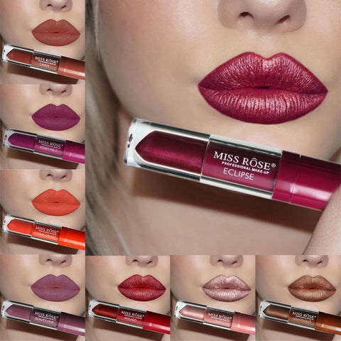 Miss Rose Liquid Matte Lipstick Waterproof Long Lasting Sexy Red Lip Gloss 24 Color Makeup Cosmetics Metal Nude Lip Stick Tint