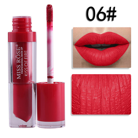 Miss Rose Liquid Matte Lipstick Waterproof Long Lasting Sexy Red Lip Gloss 24 Color Makeup Cosmetics Metal Nude Lip Stick Tint