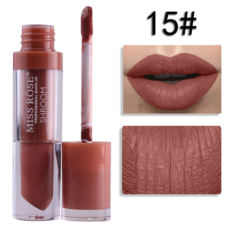 Miss Rose Liquid Matte Lipstick Waterproof Long Lasting Sexy Red Lip Gloss 24 Color Makeup Cosmetics Metal Nude Lip Stick Tint