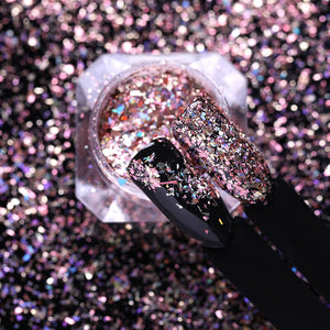 BORN PRETTY 1 Box Holo Nail Flakies Sequins Rose Gold Holographic Powder Paillette DIY Nail Art Decoration