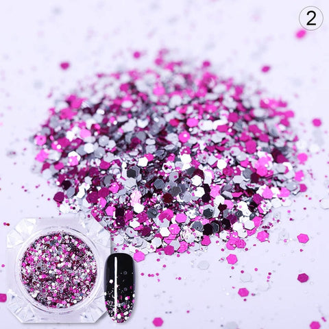 BORN PRETTY 1 Box Holo Nail Flakies Sequins Rose Gold Holographic Powder Paillette DIY Nail Art Decoration