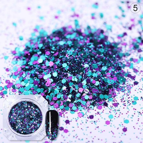 BORN PRETTY 1 Box Holo Nail Flakies Sequins Rose Gold Holographic Powder Paillette DIY Nail Art Decoration