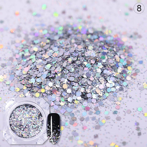 BORN PRETTY 1 Box Holo Nail Flakies Sequins Rose Gold Holographic Powder Paillette DIY Nail Art Decoration