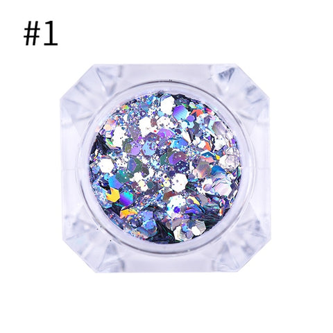 BORN PRETTY 1 Box Holo Nail Flakies Sequins Rose Gold Holographic Powder Paillette DIY Nail Art Decoration