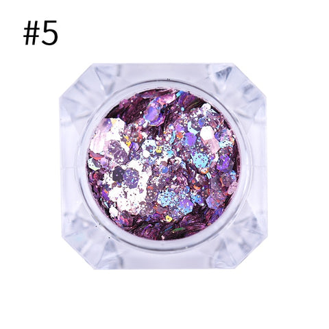 BORN PRETTY 1 Box Holo Nail Flakies Sequins Rose Gold Holographic Powder Paillette DIY Nail Art Decoration