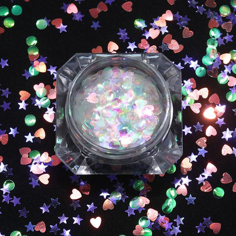 BORN PRETTY 1 Box Holo Nail Flakies Sequins Rose Gold Holographic Powder Paillette DIY Nail Art Decoration