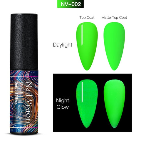 Luminous Nail Gel Glow In Dark Fluorescent Neon UV LED Semi Permanent Soak Off Gel Varnish Lighting In Night Nail Art Varnish