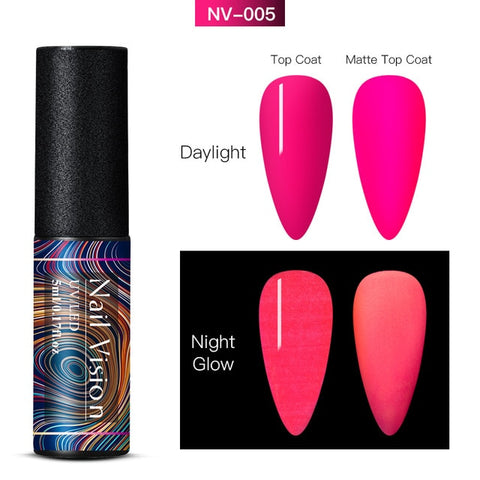 Luminous Nail Gel Glow In Dark Fluorescent Neon UV LED Semi Permanent Soak Off Gel Varnish Lighting In Night Nail Art Varnish