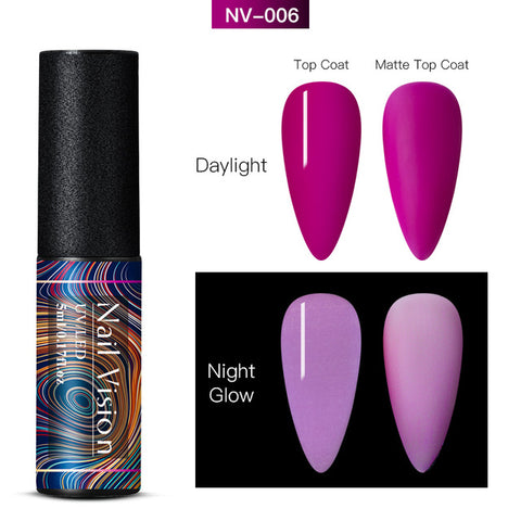 Luminous Nail Gel Glow In Dark Fluorescent Neon UV LED Semi Permanent Soak Off Gel Varnish Lighting In Night Nail Art Varnish