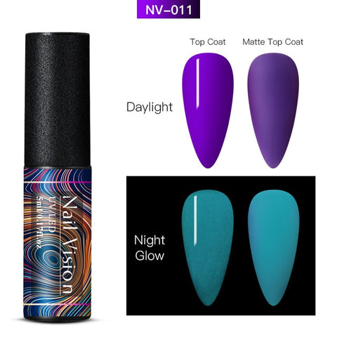 Luminous Nail Gel Glow In Dark Fluorescent Neon UV LED Semi Permanent Soak Off Gel Varnish Lighting In Night Nail Art Varnish