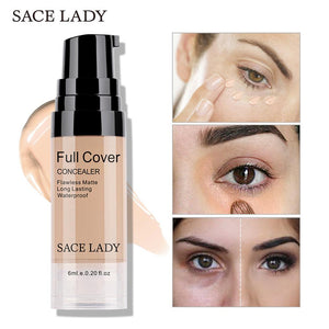 SACE LADY Professional Eye Concealer Makeup Base 6ml Full Cover for Eye Dark Circle Face Liquid Corrector Cream Make Up Cosmetic