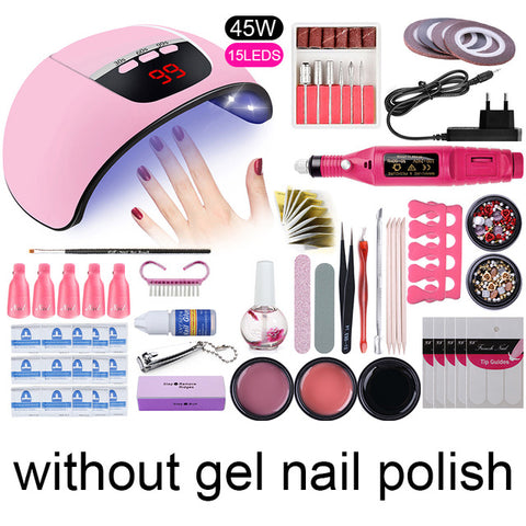 Nail Set 36W/45W/54W UV LED Lamp Dryer Machine With Nail Gel Polish Kit Soak Off Manicure Set Gel Nail Polish For Nail Art Tool