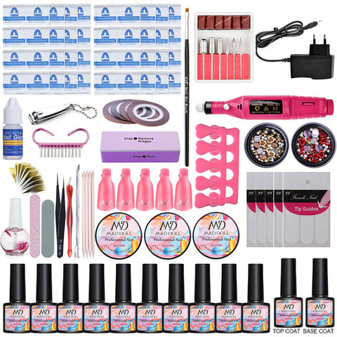 Nail Set 36W/45W/54W UV LED Lamp Dryer Machine With Nail Gel Polish Kit Soak Off Manicure Set Gel Nail Polish For Nail Art Tool