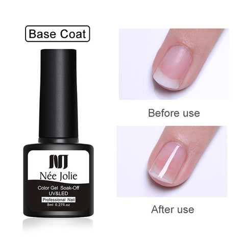 NEE JOLIE 8ml Matte Color UV Gel Nail Polish Red Semi Permanent Soak Off UV Gel Varnish DIY Nail Art Paint Gel Top Coat