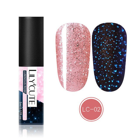 LILYCUTE 5ML Glitter Gel Nail Polish Semi Permanant Soak Off UV Gel Enamel Nail Art Design Manicure Nails Polish Lacquer Gel