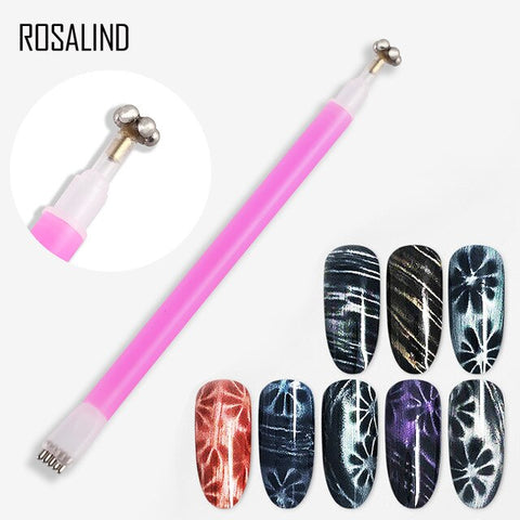 Rosalind UV Cat Eyes Gel Polish Magnet Stick 3D Magical Line Strip Effect Sticks Manicure Nail Arting Tool For Cat Eye Style