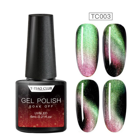 Magnet Chameleon Magnetic Cat Eye Nail Gel Polish Semi Permanant Long Lasting Shining Laser Nail Art Soak Off UV Gel Varnish