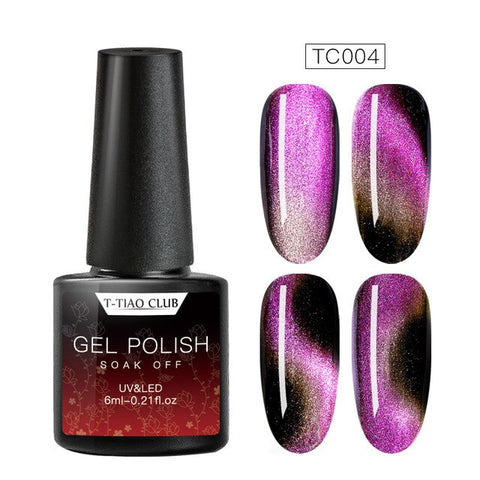 Magnet Chameleon Magnetic Cat Eye Nail Gel Polish Semi Permanant Long Lasting Shining Laser Nail Art Soak Off UV Gel Varnish