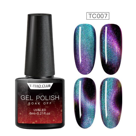 Magnet Chameleon Magnetic Cat Eye Nail Gel Polish Semi Permanant Long Lasting Shining Laser Nail Art Soak Off UV Gel Varnish