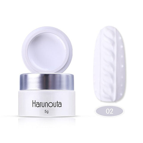 Harunouta 5g 5D Embossed Gel Nail Art 3D Painting UV Gel Polish Embossment Gel Varnish Carving Soak-Off Manicure Lacquer Gel