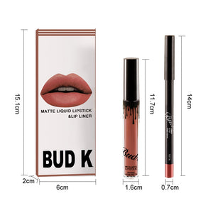 NEW BUD K Brand Liquid Matte Lipstick set lips Pencil Makeup lasting Waterproof Mate lip gloss Cosmetics lip kit batom CANDY K