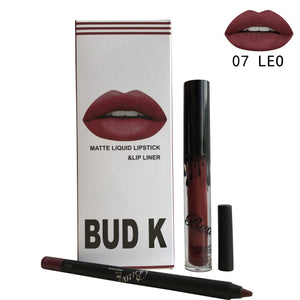 NEW BUD K Brand Liquid Matte Lipstick set lips Pencil Makeup lasting Waterproof Mate lip gloss Cosmetics lip kit batom CANDY K