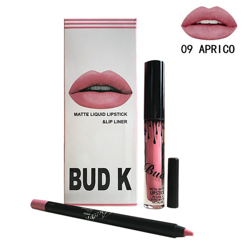 NEW BUD K Brand Liquid Matte Lipstick set lips Pencil Makeup lasting Waterproof Mate lip gloss Cosmetics lip kit batom CANDY K