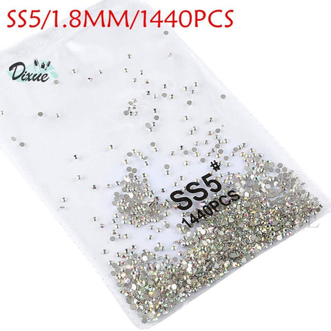 High light AAA rhinestone crystal AB clear SS3-SS40(1.3mm-8.4mm) Non Hotfix flatback Rhinestones for Nails 3D nail art  gems045