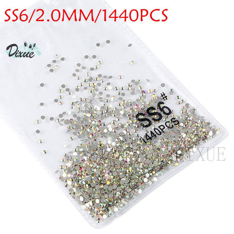 High light AAA rhinestone crystal AB clear SS3-SS40(1.3mm-8.4mm) Non Hotfix flatback Rhinestones for Nails 3D nail art  gems045