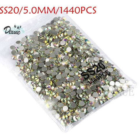 High light AAA rhinestone crystal AB clear SS3-SS40(1.3mm-8.4mm) Non Hotfix flatback Rhinestones for Nails 3D nail art  gems045