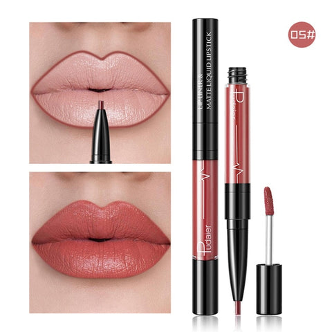 16 Color Liquid Lipstick Matte Red Lip Long Lasting Waterproof Make Up Mate Lip Stick Nude Pink Lips Liner Pencil Gloss Makeup