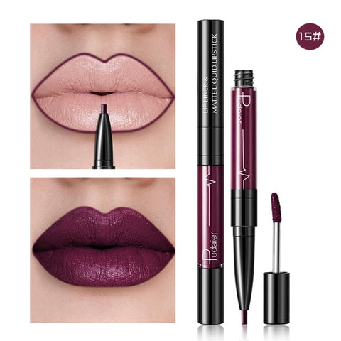 16 Color Liquid Lipstick Matte Red Lip Long Lasting Waterproof Make Up Mate Lip Stick Nude Pink Lips Liner Pencil Gloss Makeup