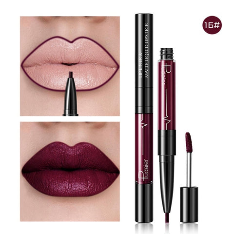 16 Color Liquid Lipstick Matte Red Lip Long Lasting Waterproof Make Up Mate Lip Stick Nude Pink Lips Liner Pencil Gloss Makeup