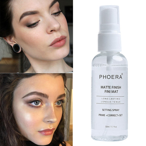 PHOERA 50ML Matte Face Primer Makeup Transparent Oil Control Natural Long Lasting Make Up Moisturizing Spray maquillaje TSLM1