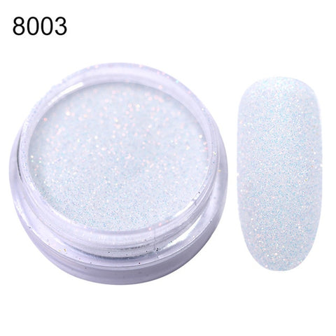 Gradient Shiny Nail Glitter Set Powder Laser Sparkly Manicure Nail Art Chrome Pigment Silver DIY Nail Art Decoration Kit