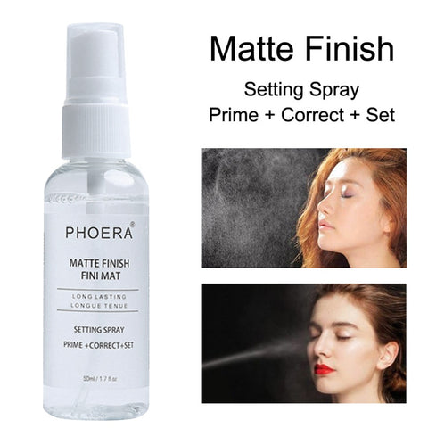 PHOERA 50ml Makeup Setting Spray Moisturizing Long Lasting Foundation Fixer Matte Finishing Setting Spray Cosmetic  TSLM1