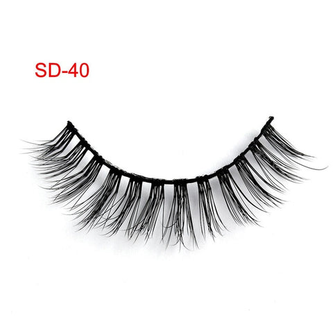 3 Pairs Natural False Eyelashes Beauty Make up Thick Cross Voluminous Messy Style Eye Lashes Extension Women Fashion Makeup Tool