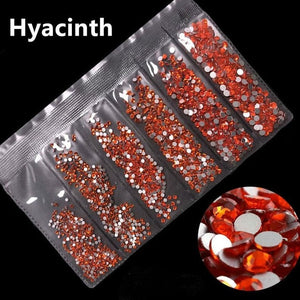 31 Colors SS3-SS10 Mix Sizes Crystal Glass Nails Art Rhinestones For 3D Nail Art Rhinestones Decoration Gems