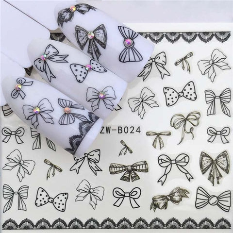 30 Designs Nail Stickers on Bowknot Nails  Dandelion Flower Stickers for Nails Art Decor Nail Art Water Transfer Stickers Decals