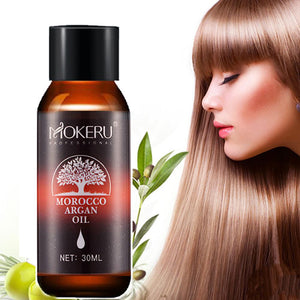 Mokeru 100% Natural Organic 30ml Morocco Argan Oil Hair Care Scalp Essential Oil For Repairing Dry Damage Hair Treatment