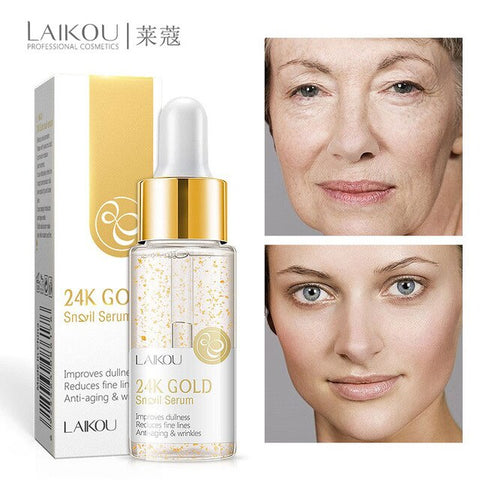 24K Gold Vitamin C Whitening Serum Hyaluronic Acid+New Makeup Base Whitening Essence Cherry Primer Makeup Face Care Anti Wrinkle